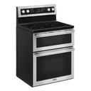 Maytag® Cuisinière électrique à four double et convection véritable - 30 po - 6.7 pi cu YMET8800FZ