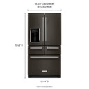 Kitchenaid® Réfrigérateur non encastré à portes multiples avec intérieur platine et fini PrintShieldTM - 25.8 pi cu - 36 po KRMF706EBS