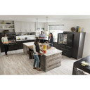 Kitchenaid® Réfrigérateur non encastré à portes multiples avec intérieur platine et fini PrintShieldTM - 25.8 pi cu - 36 po KRMF706EBS