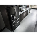 Kitchenaid® Réfrigérateur non encastré à portes multiples avec intérieur platine et fini PrintShieldTM - 25.8 pi cu - 36 po KRMF706EBS