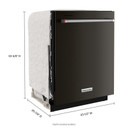 Kitchenaid® Lave-vaisselle à fini PrintShieldTM avec troisiéme panier 360° Max Jets™ - 44 dBA KDTM404KBS