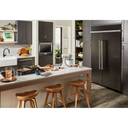 Kitchenaid® Réfrigérateur encastré côte à côte à fini PrintShield™ - 42 po - 25.5 pi cu KBSN702MBS