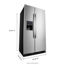 Amana® Réfrigérateur côte à côte avec distributeur externe d’eau et de glaçons à deux palettes, 33 po ASI2175GRS