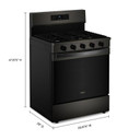 Whirlpool® Cuisinière au gaz de 30 pouces avec friture et cuisson à air, autonettoyante avec préchauffage WFGS5030RV