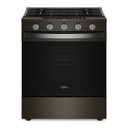 Whirlpool® Cuisinière au gaz intelligente à commandes frontales de 30 pouces avec technologie de cuisson à air, vapeur/auto-nettoyage, préchauffage à grande vitesse et capacité de 5.3 pi cu WSGS7530RV