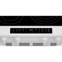 Whirlpool® Cuisinière électrique inteligente à commandes frontales de 30 pouces avec technologie de cuisson à air, revêtement WipeClean™, vapeur/auto-nettoyage, préchauffage à grande vitesse et capacité de 5.3 pi cu YWSES7530RW