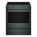 Kitchenaid® Cuisinière au gaz coulissante intelligente avec modes de cuisson à convection et brûleur 2 en 1 - 5 pi cu KSGS530SJP