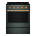 Kitchenaid® Cuisinière au gaz coulissante intelligente avec modes de cuisson à convection et brûleur 2 en 1 - 5 pi cu KSGS530SJP