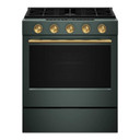Kitchenaid® Cuisinière au gaz coulissante intelligente avec modes de cuisson à convection et brûleur 2 en 1 - 5 pi cu KSGS530SJP