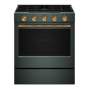 Kitchenaid® Cuisinière au gaz coulissante intelligente avec modes de cuisson à convection et brûleur 2 en 1 - 5 pi cu KSGS530SJP