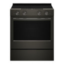Kitchenaid® Cuisinière électrique coulissante avec deux éléments Even-Heat™ Hyper et modes de cuisson à convection - 5,3 pi cu YKSES530SBE