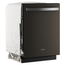 Lave-vaisselle Whirlpool® de 24 pouces avec fonction de lavage à couverture totale et séchage automatique à l'air libre en acier inoxydable noir résistant aux traces de doigts WDTS8024SV