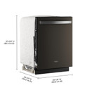 Lave-vaisselle Whirlpool® de 24 pouces avec fonction de lavage à couverture totale et séchage automatique à l'air libre en acier inoxydable noir résistant aux traces de doigts WDTS8024SV