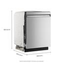 Kitchenaid® Lave-vaisselle à troisième panier avec plus de 40 jets de lavage à couverture totale - 41 dBA KDFS324SPS