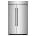 Kitchenaid® Réfrigérateur côte à côte encastré avec intérieur platine - 48 po - 30 pi cu KBSN748SPS