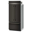 Kitchenaid® Réfrigérateur encastré à congélateur inférieur avec intérieur platine- 36 po - 20.8 pi cu KBFN536SBE