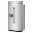 Kitchenaid® Réfrigérateur côte à côte encastré avec distributeur d’eau et de glaçons extérieur et remplissage mesuré - 42 po - 25.1 pi cu KBSD742SPS