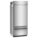 Kitchenaid® Réfrigérateur encastré à congélateur inférieur avec intérieur platine - 36 po - 20.8 pi cu KBBR336SPS