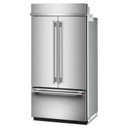 Kitchenaid® Réfrigérateur à portes françaises et congélateur inférieur avec intérieur platine - 42 po - 24.2 pi cu KBFN542SPS