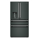 Kitchenaid® Réfrigérateur à portes françaises avec distributeur d’eau et de glaçons extérieur et tiroir réfrigéré pleine largeur FreshChill™ - 29 pi cu KRMF436SJP