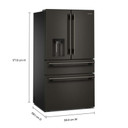 Kitchenaid® Réfrigérateur à portes françaises avec distributeur d’eau et de glaçons extérieur et tiroir réfrigéré pleine largeur FreshChill™ - 29 pi cu KRMF436SBE