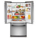 Kitchenaid® Réfrigérateur à portes françaises, profondeur standard et distributeur intérieur de 22 pi cu - 33 po KRFF333SPS