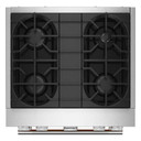 Kitchenaid® Cuisinière bicombustible de style commercial à 4 brûleurs avec mode de friture à air sans préchauffage de 30 po KFDS930SWF