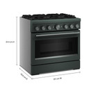 Cuisinière bicombustible de style commercial à 6 brûleurs avec mode de friture à air sans préchauffage KitchenAid® de 36 po KFDS936SJP