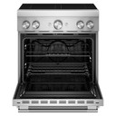 Cuisinière à induction non encastrée de style commercial à 4 éléments avec friture à air KitchenAid® de 30 po KFIS930SSS