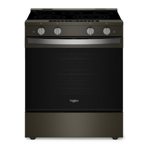 Whirlpool® Cuisinière électrique inteligente à commandes frontales de 30 pouces avec technologie de cuisson à air, revêtement WipeClean™, vapeur/auto-nettoyage, préchauffage à grande vitesse et capacité de 5.3 pi cu YWSES7530RV