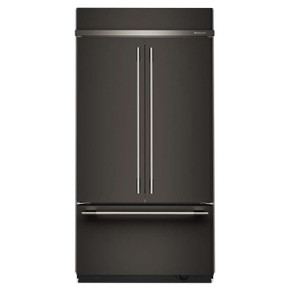 Kitchenaid® Réfrigérateur à portes françaises et congélateur inférieur avec intérieur platine - 42 po - 24.2 pi cu KBFN542SBE