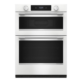 Kitchenaid® Four mural combiné électrique intelligent de 30 pouces avec modes de cuisson assistée - Blanc KOEC730SWH