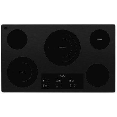 Whirlpool® Table de cuisson électrique en vitrocéramique avec élément radiant triple - 36 po WCE97US6KB
