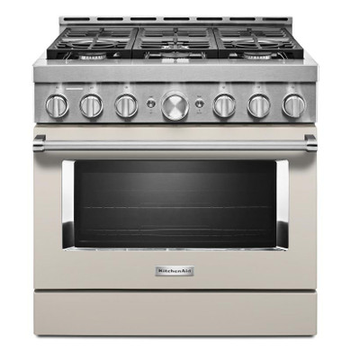 Cuisinière commerciale intelligente au gaz KitchenAid®, 6 brûleurs, 36 po KFGC506JMH