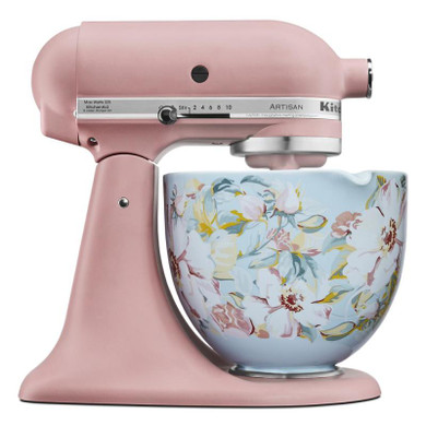 Kitchenaid® Bol en céramique de 5 pintes avec motifs de jasmins blancs KSM2CB5PWG