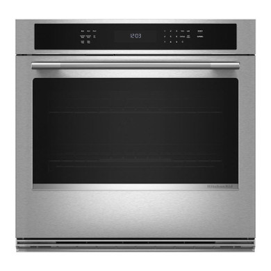 Kitchenaid® Four mural simple électrique avec mode de friture à air sans préchauffage avec fini PrintShield™ - 30 po KOES530SPS