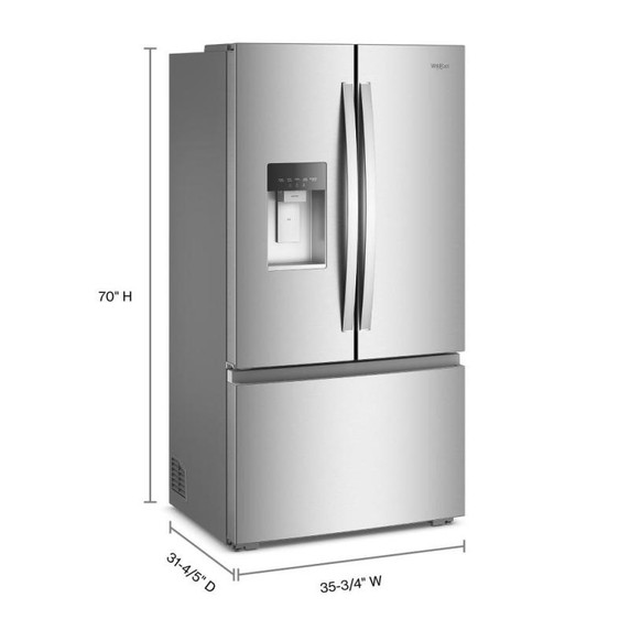 Whirlpool® Réfrigérateur à 3 portes françaises et profondeur de comptoir véritable de 36 po - 23.4 pi cu WRFC5236RZ