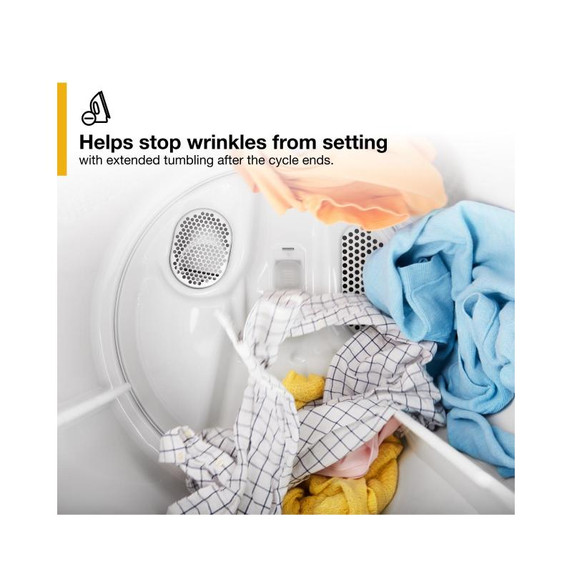 Whirlpool® Sécheuse au gaz à chargement vertical avec capteur d’humidité et vapeur - 7 pi cu WGD5050LW
