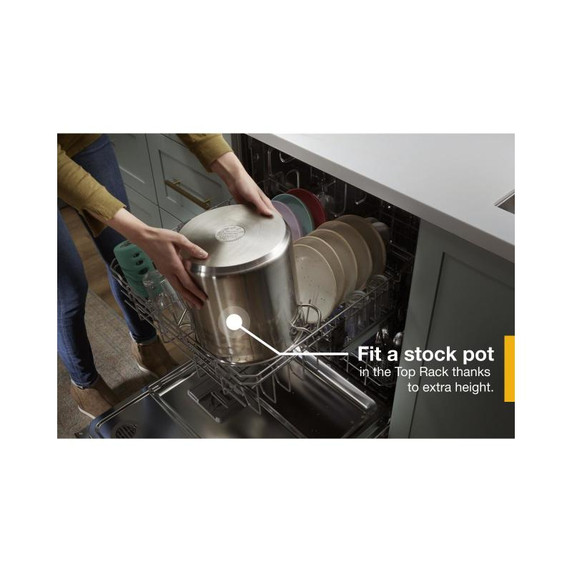 Lave-vaisselle avec système de lavage intelligent de 24 po Whirlpool® et un panier supérieur haut WDT740SALW