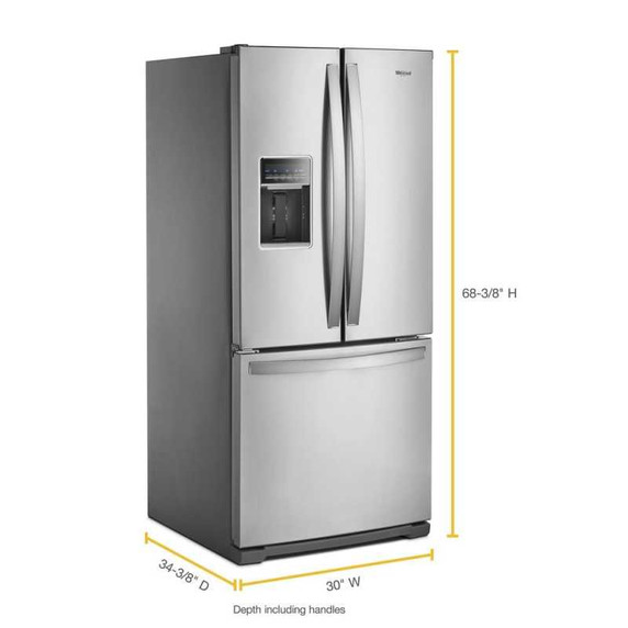 Whirlpool® Réfrigérateur à portes françaises - 30 po - 20 pi cu WRF560SEHZ