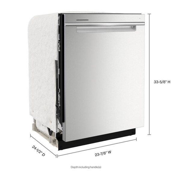 Whirlpool® Lave-vaisselle en acier inoxydable avec système de lavage à IA - 24 po - 47 dBA WDTA50SAKZ
