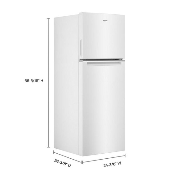 Whirlpool® Réfrigérateur à congélateur supérieur pour petit espacede - 24 po - 12.9 pi cu WRT313CZLW