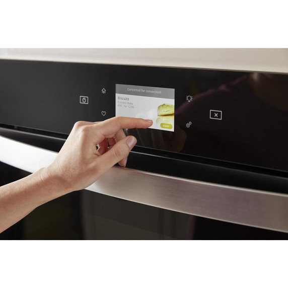 Whirlpool® Four mural double intelligent avec friture à air de 8.6 pi cu WOED7027PZ