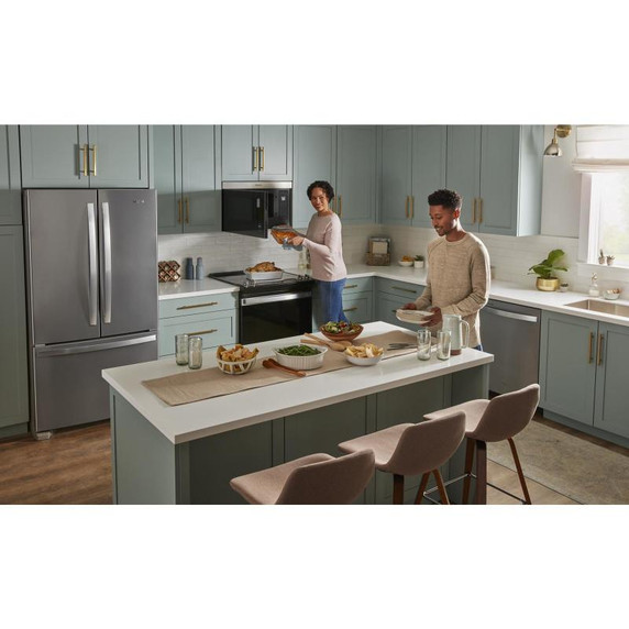 Whirlpool® Four à micro-ondes à hotte intégrée affleurant sans plateau tournant YWMMF5930PW