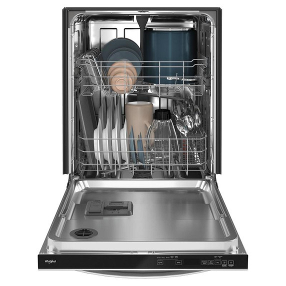 Lave-vaisselle en acier inoxydable avec système de lavage intelligent de 24 po Whirlpool® et un panier supérieur haut WDT740SALZ