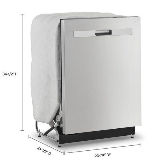 Whirlpool® Lave-vaisselle silencieux avec 3e panier et poignée encastrée - 51 dBA WDP730HAMZ
