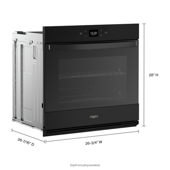 Whirlpool® Four mural simple avec friture à air si connecté de 4.3 pi cu WOES5027LB