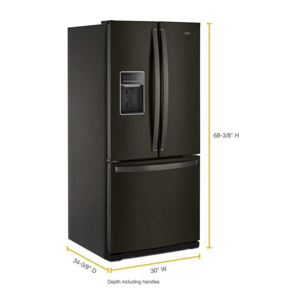 Whirlpool® Réfrigérateur à portes françaises - 30 po - 20 pi cu WRF560SEHV