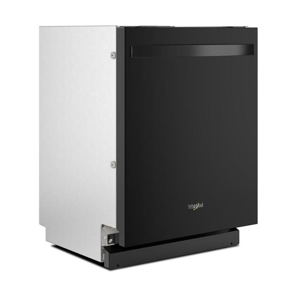 Whirlpool® Lave-vaisselle affleurant aux armoires en noir avec 3ᵉ panier - 44 dBA WDT550SAPB