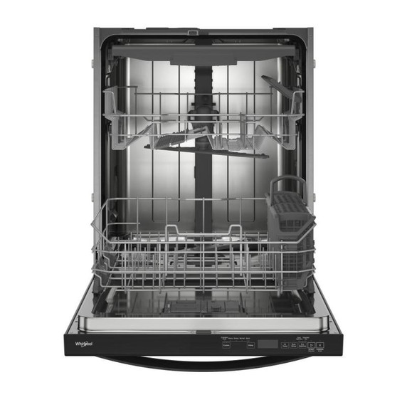 Whirlpool® Lave-vaisselle affleurant aux armoires en noir avec 3ᵉ panier - 44 dBA WDT550SAPB